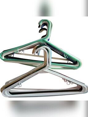 Plastic Adult Hangers Assorted Colors Lot of 20 White Black Closet Organization